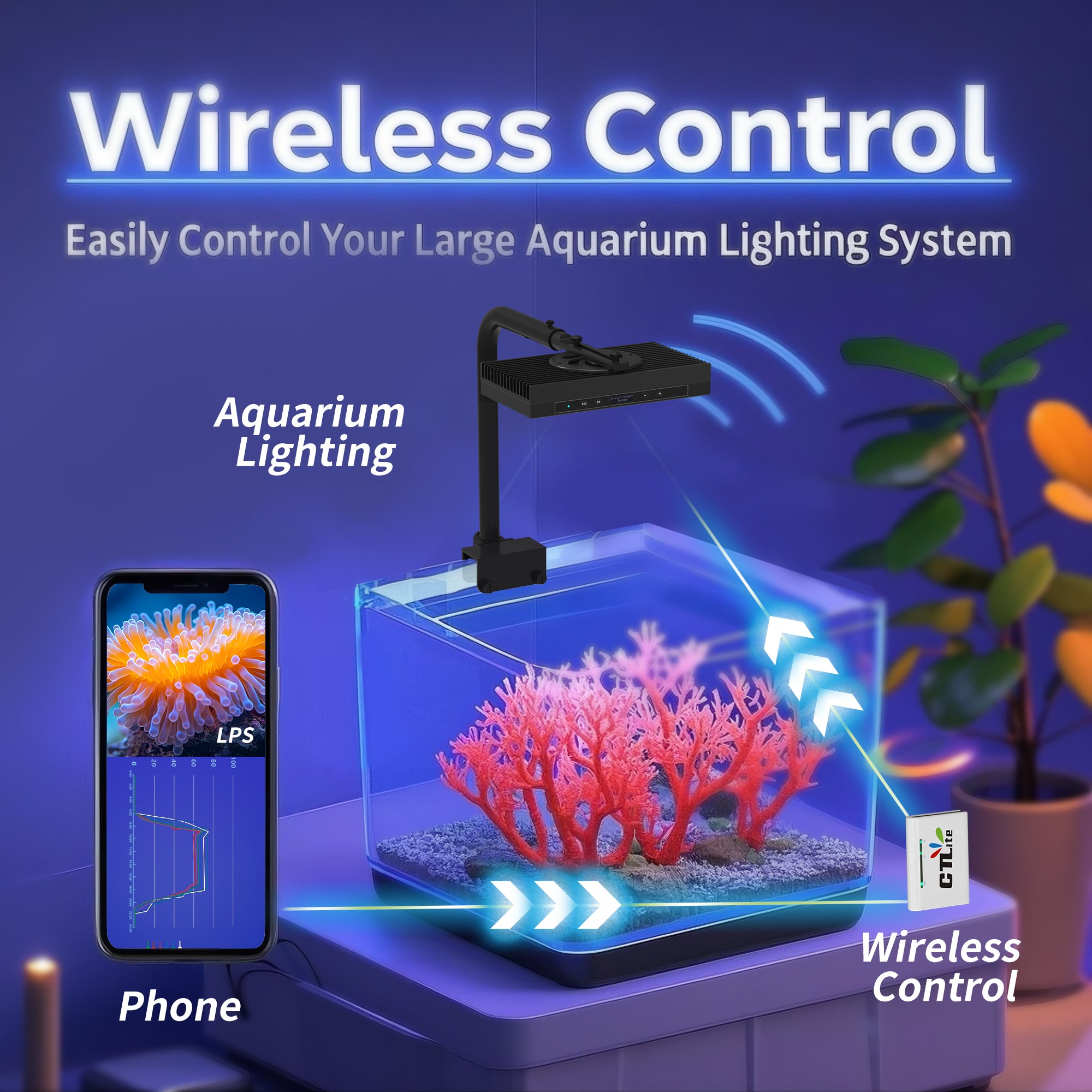 CTLite LED aquarium light bluetooth controller